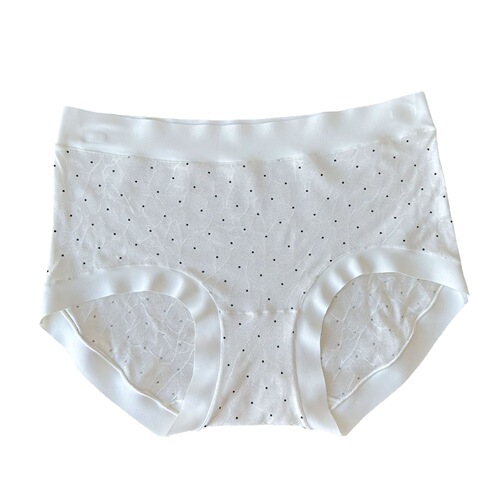 N8298 pure white girl series moxy cotton breathable, comfortable and soft polka dot girl mid-waist modal underwear