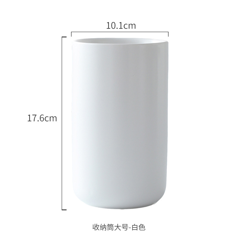 Tubo de almacenamiento grande-blanco mate