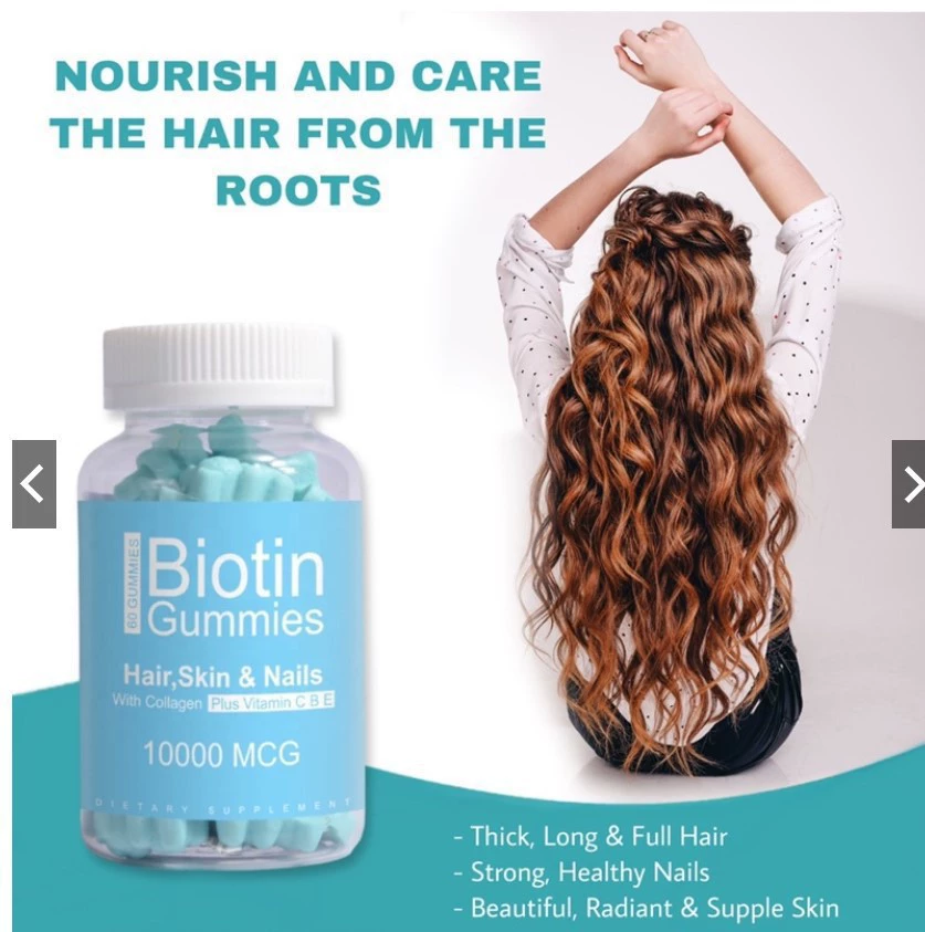 Волосы Gummies витаминов волос сбывания внешней торговли Горячие мягкие конфеты форма медведя