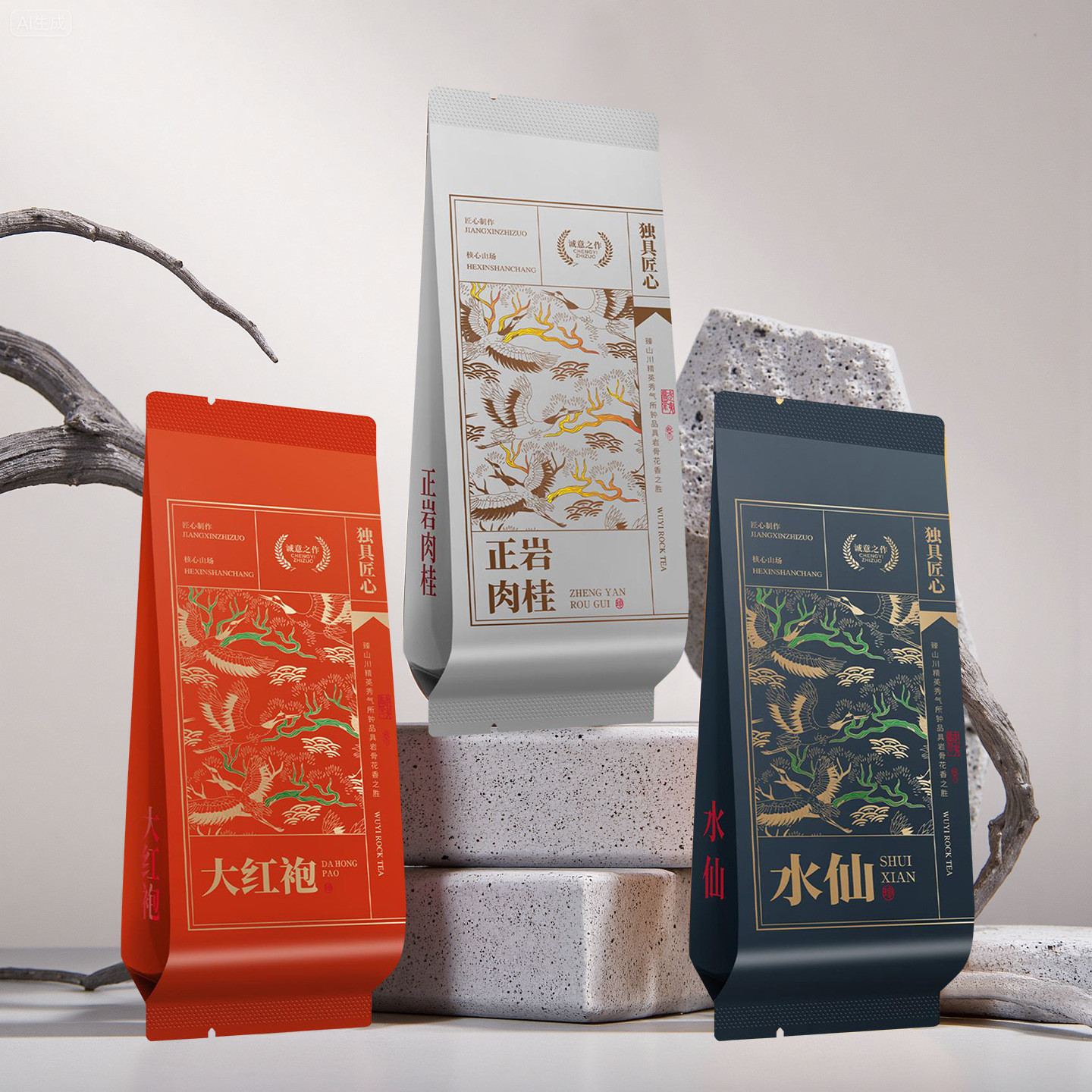 马头岩果香肉桂大红袍正岩茶水仙小泡袋茶叶独立小包装袋分装袋子