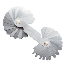 牙距R规304不锈钢半径规螺丝牙测量尺圆弧规半圆规工具圆角规批发