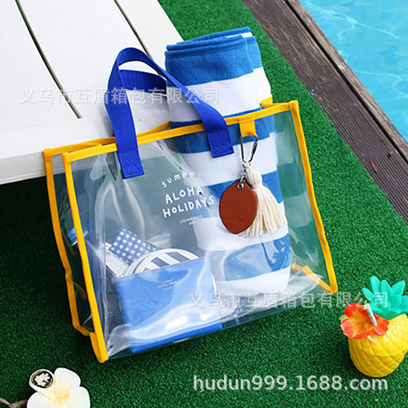 Manufacturer Wholesale In-Stock Transparent Jelly Bag for Women, Large Capacity Waterproof Bath Bag, Portable Crossbody Bag