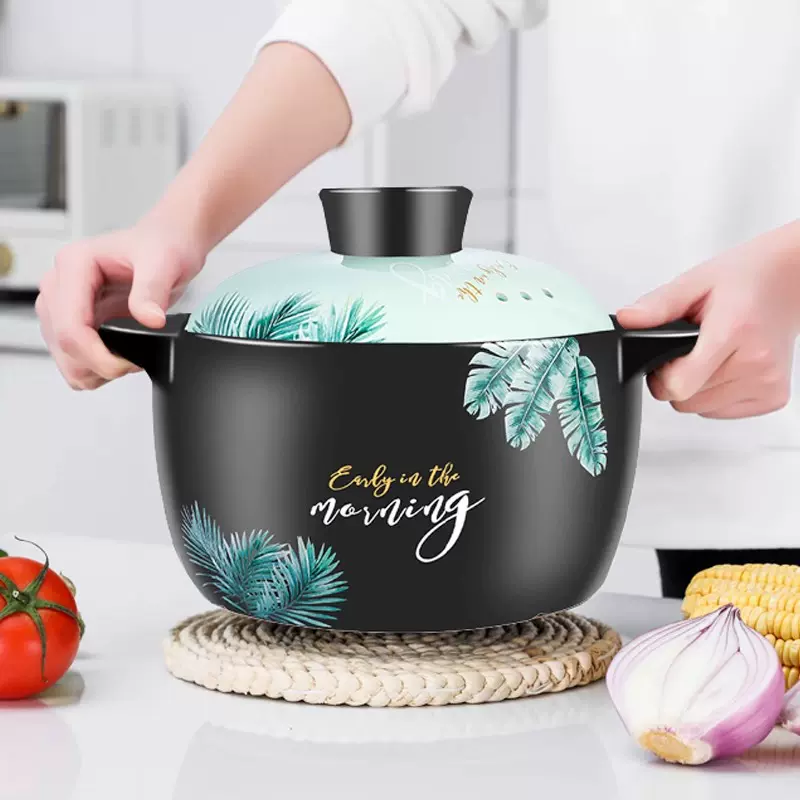 【批发】耐高温干烧不裂陶瓷砂锅炖锅家用燃气煤气灶煲仔饭煲汤