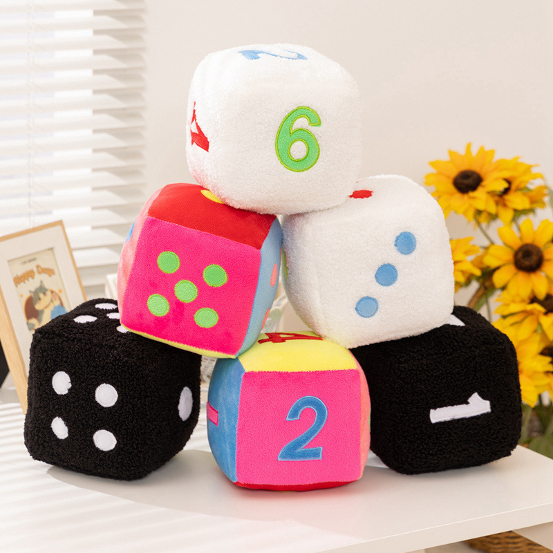 Creative Large Dice Pillow Plush Toy Children's Digital Cushion Funny Doll Gift Soft and Cute Creative Large Dice Pillow Plush Toy Children's Digital Cushion Funny Doll Gift Soft and Cute