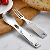 Universal folding tableware stainless steel for traveling, pocket knife, tools set