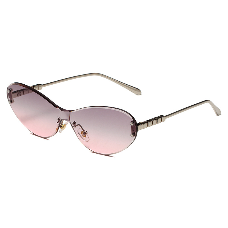 Men's Sunglasses New Ring Shaped Frameless Ocean Lens Sunglasses Anti Ultraviolet Catwalk Outdoor Driving Sunshade Fashion Sunglasses_viptrois.com