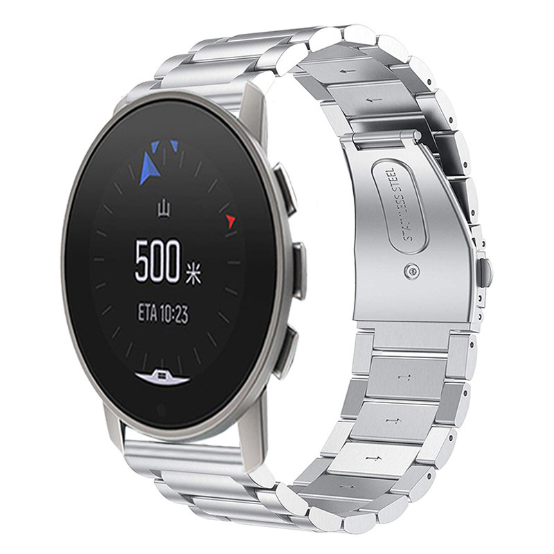 Suitable for Songtuo SUUNTO9 PEAK Stainless Steel Three Strap Songtuo 9peak Songtuo 3Sanzhu Metal Strap