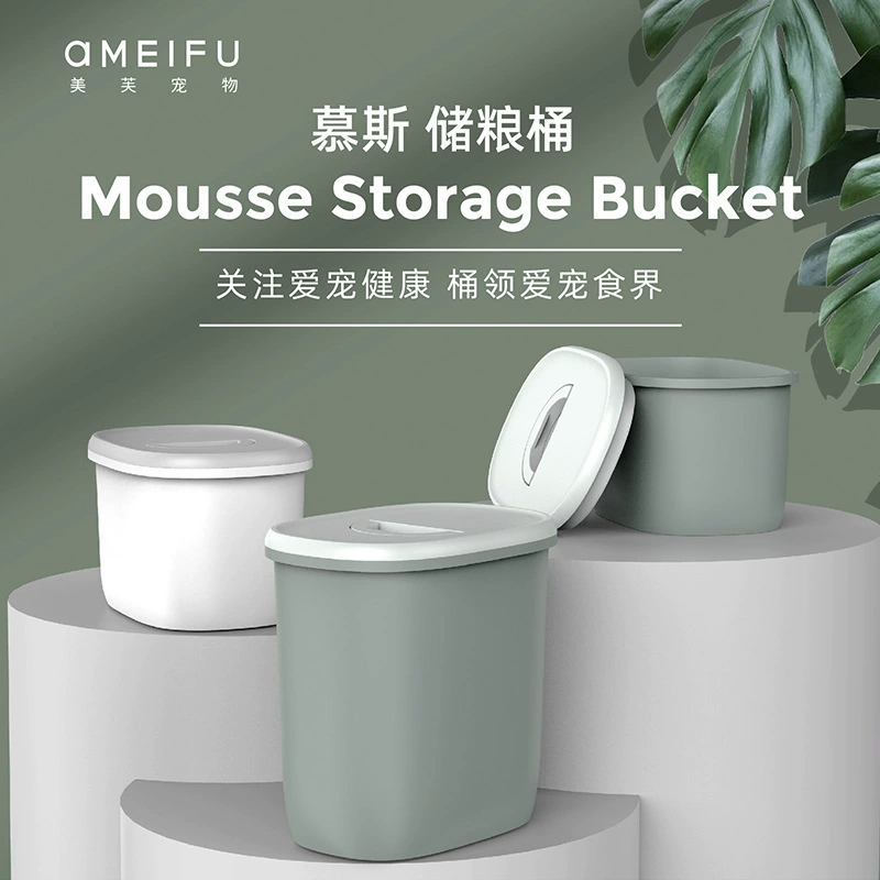 Птицы и цветы Ведро для хранения зерна для домашних животных Ведро для хранения корма для собак Герметичное ведро для кошачьей еды Большой влагостойкий ящик для хранения Трансграничный