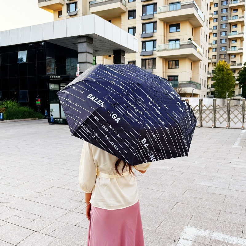 【经典大牌雨伞】新款车载三折伞巴黎防晒晴雨伞黑胶全自动伞遮阳|undefined