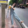 宽松春秋直筒夏季背带裤