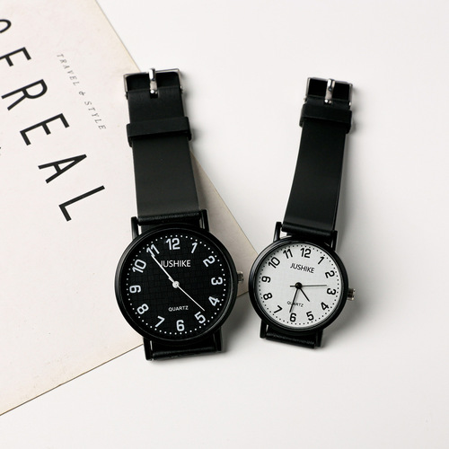 Quartz watches, large and small, student watches, simple digital dials