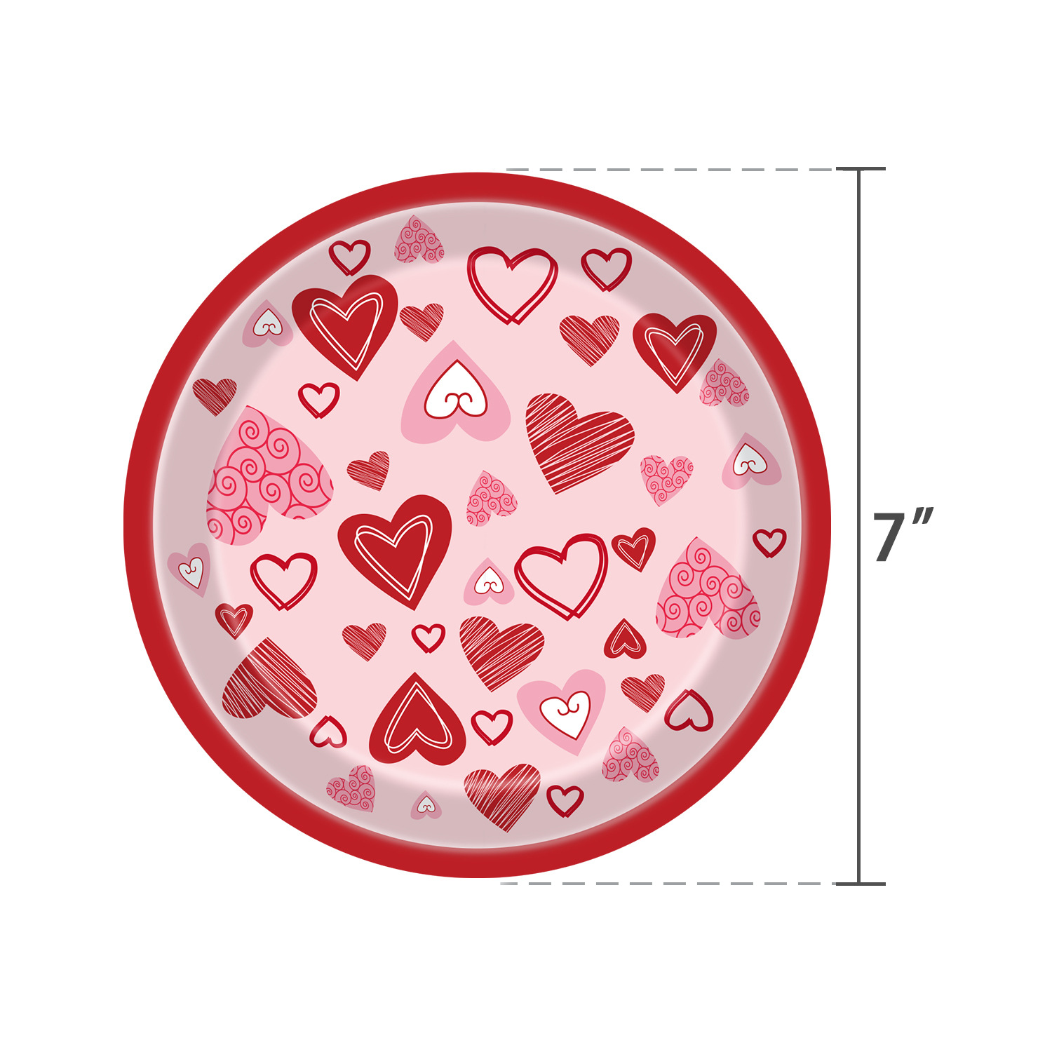 La Saint-valentin Forme De Cœur Papier Date Vaisselle display picture 4