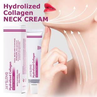 Jaysuing Hydrolyzed Collagen Neck Cream Smoothes and Fades Neck Lines, Shapes Swan Neck, Smoothes, Whitens and Beautifying Neck Cream