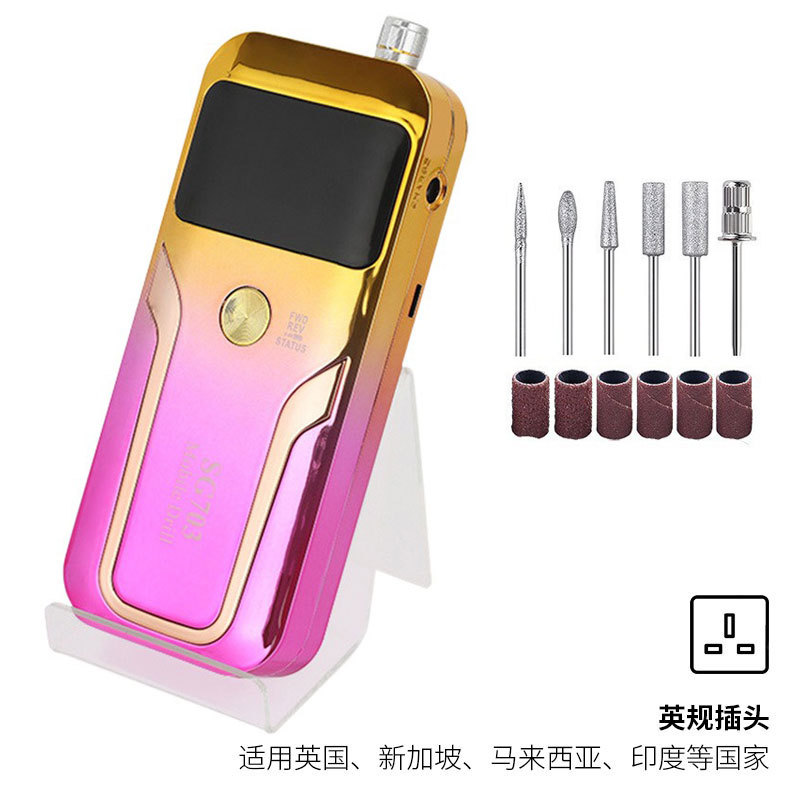 La lijadora de uñas reemplaza el mango de metal 35000RPM rectificador de uñas pulido silencioso y pulido de uñas eléctrico exfoliante