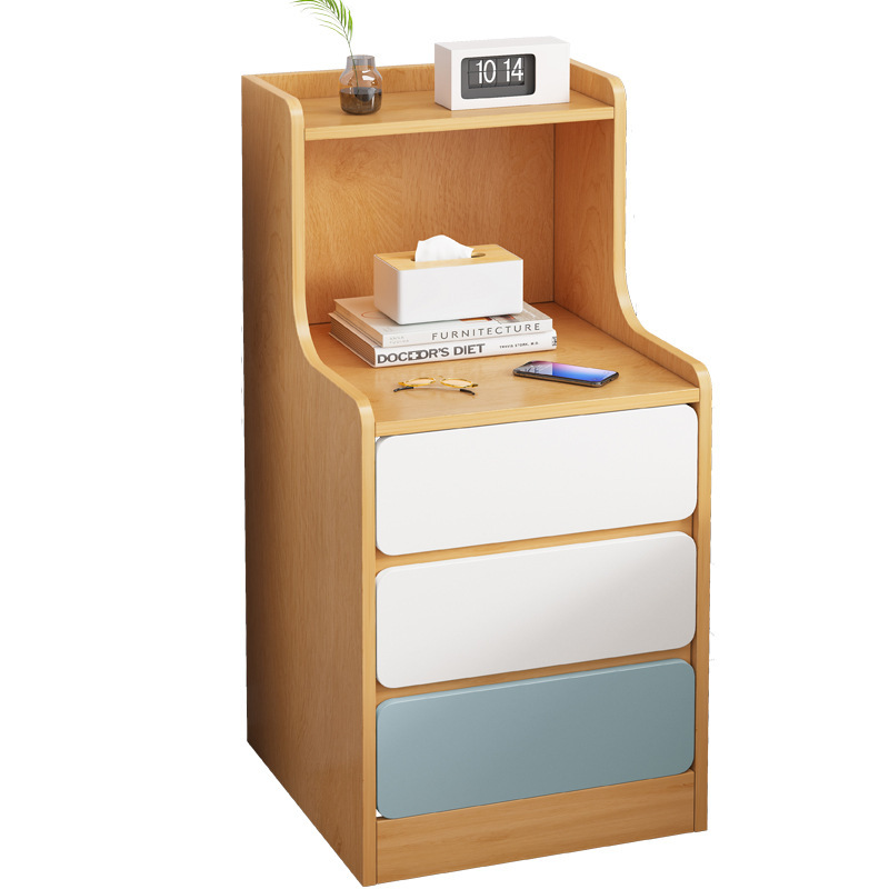Mayor mesita de noche simple moderno Mini pequeño ultra estrecha mesita de noche dormitorio cama de almacenamiento lado pequeño estante de almacenamiento de gabinete
