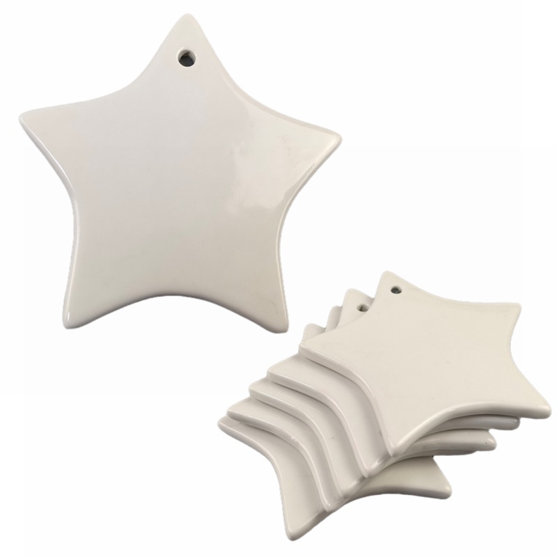 Colgante de Navidad redondo de Amazon, cerámica de doble cara, amor, impresión de una cara, baldosas de sublimación, colgante cuadrado