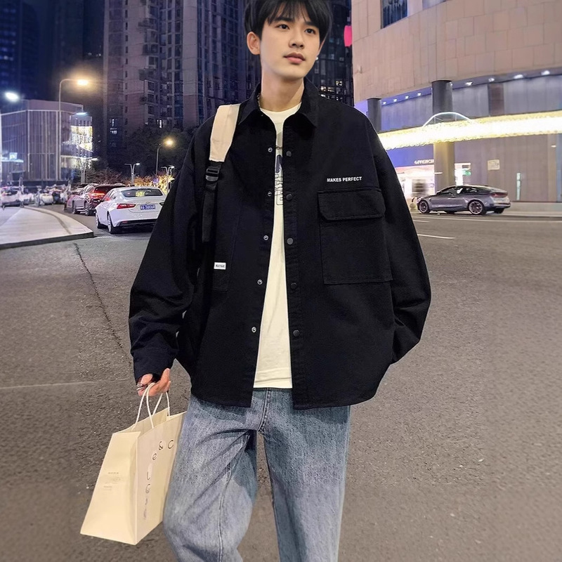 Men's Shirt Jacket Spring high quality Teenagers Early Autumn Workwear Sunscreen Jacket Japanese Casual Thin Summer Clothing