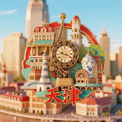 【天津】景点金属立体浮雕冰箱贴旅游纪念品文创伴手礼国潮装饰