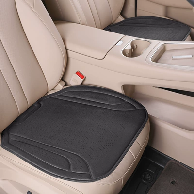 High-End Car Seat Cushion Rams — Seat cushion, seat cover - 2-pieces-in-the-front-row-moyun-black-rams-punched