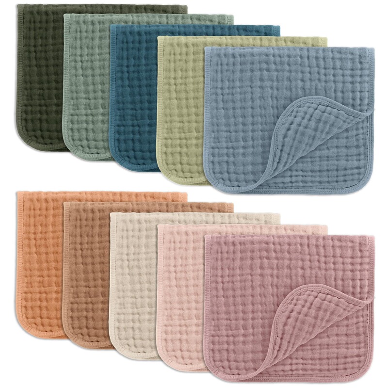 Baby Muslin Burp Cloth, Soft Pure Cotton Towel, Absorbent Spit-Up Cloth, Unisex Toddler Bath Towel Baby Muslin Burp Cloth, Soft Pure Cotton Towel, Absorbent Spit-Up Cloth, Unisex Toddler Bath Towel