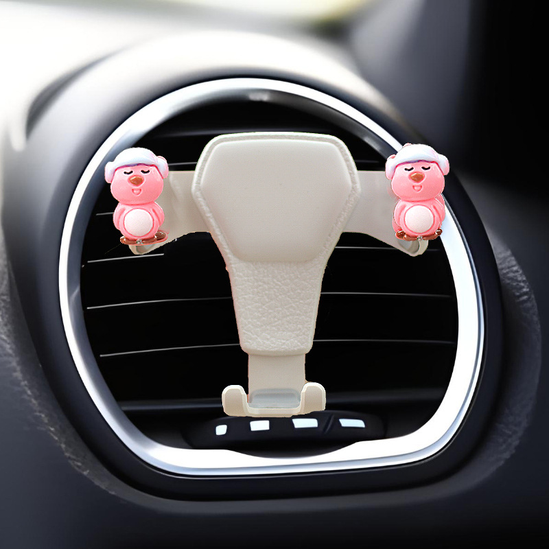 Nuevos adornos de coche de resina Beaver Hill Adornos de la pantalla de navegación de la consola central del coche de dibujos animados Adornos de la cabeza