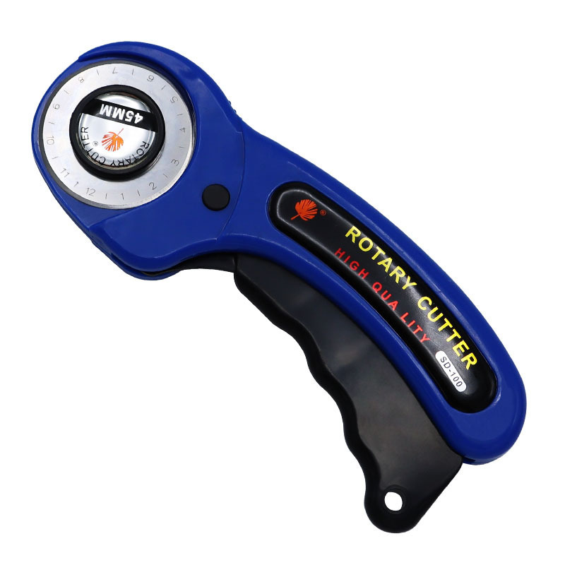 Patchwork cuchillo de rodillo de cocina 45mm cuchillo de corte de cuero con hoja anillo de goma hoja de corte mango rodillo