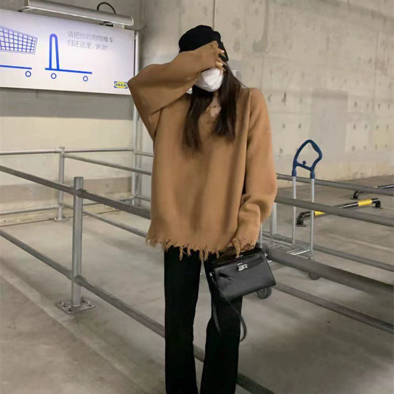 Winter knitted sweater, 2023, Korean style, oversize, increased thickness