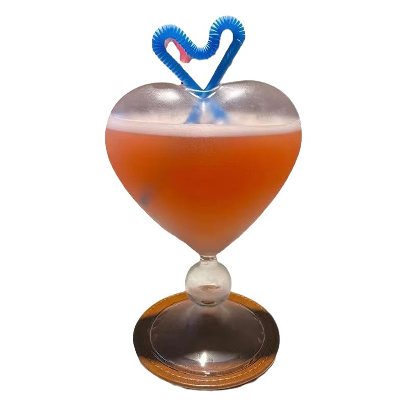 FUENTE fabricante amor cóctel Copa barra personalizada en forma de corazón de cristal creativo regalo Copa