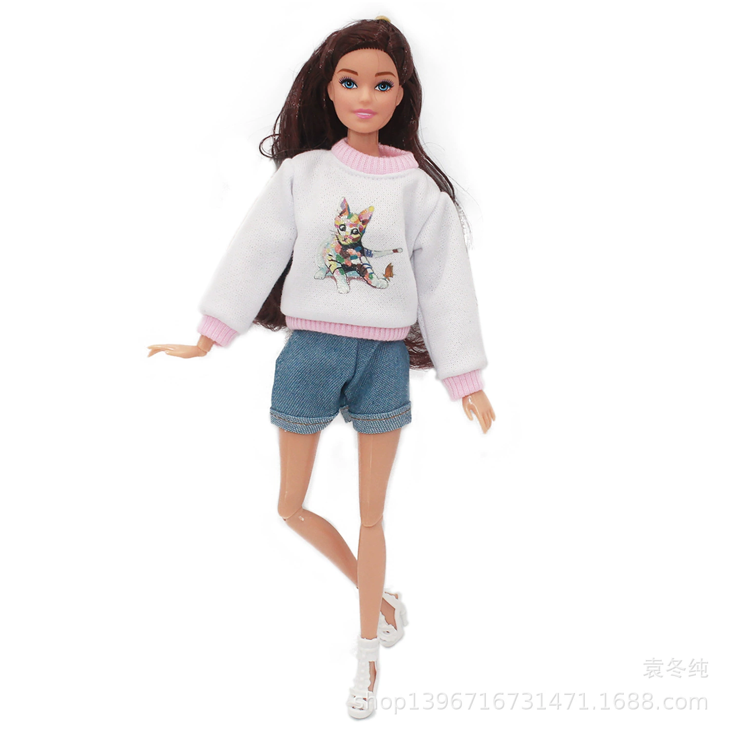 Набор одежды для кукол Sweatshirt & Shorts, для кукол 30 см, хлопчатобумажная ткань, повседневные стили