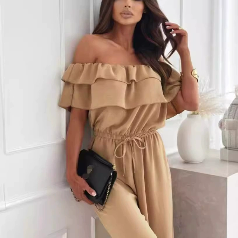 Летний цветной корсет, overall, брюки, европейский стиль, Aliexpress, Amazon, высокий ворот