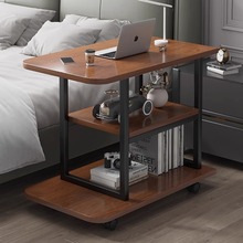 边桌可移动小桌子简易学生宿舍学习桌家用推车置物架卧室电脑桌