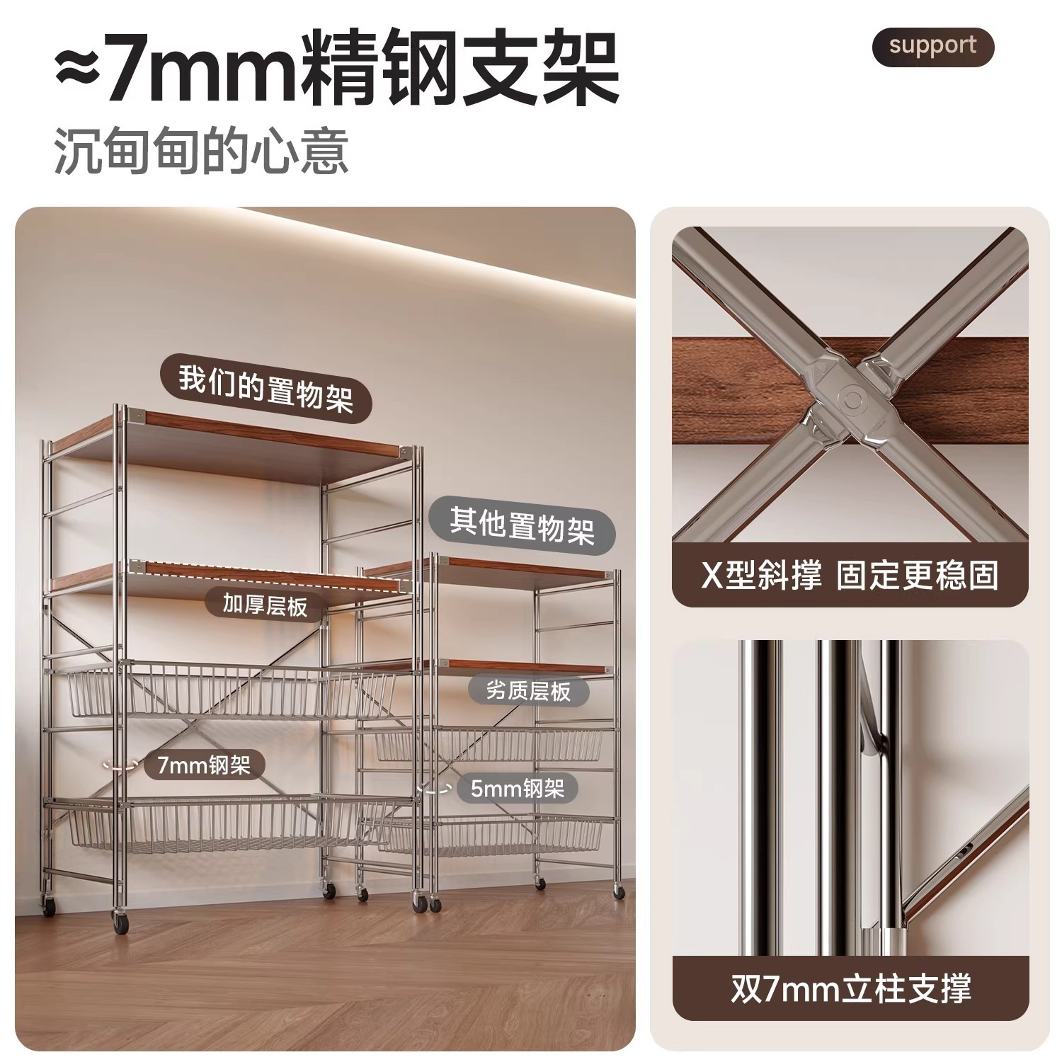 Rack de almacenamiento de cocina tipo extracción multicapa de suelo rack de verduras móvil carro pequeño rack de almacenamiento multifuncional horno de microondas