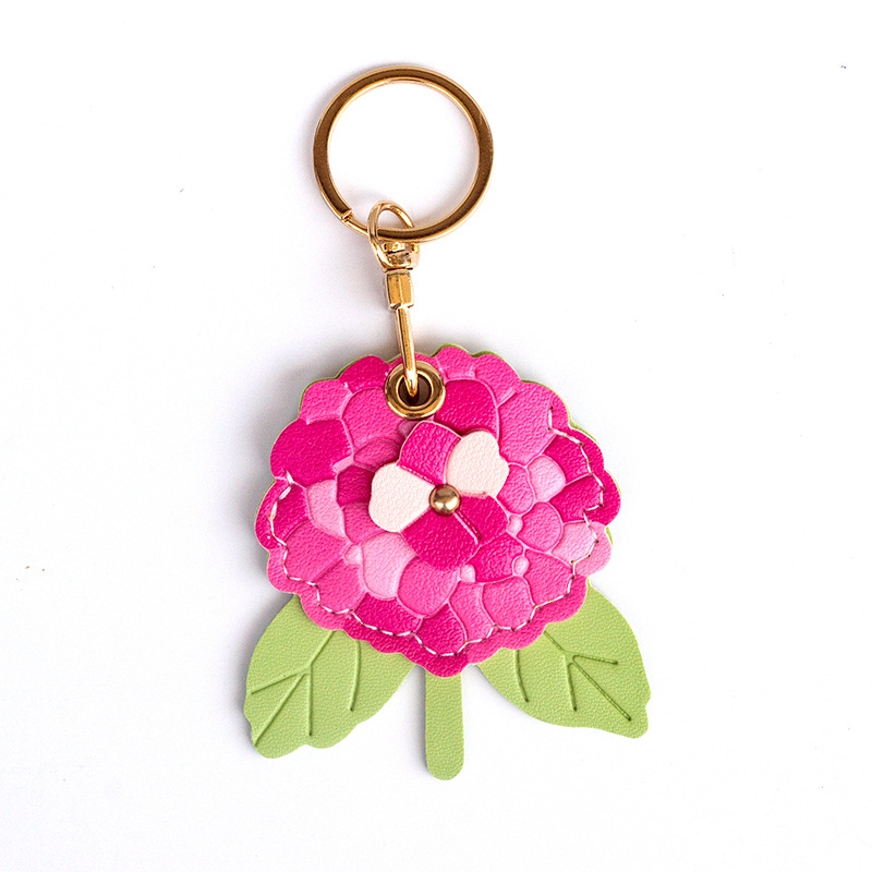 Funda para tarjetas de control de acceso de hortensias de alto valor, llavero, localizador, funda para tarjetas, regalo de San Valentín, colgante de equipaje, llavero