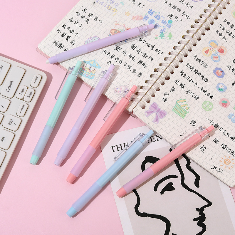 Macaron color creativo simple prensa cortador de papel ins mini diario etiqueta arte cuchillo DIY papel arte cuchillo pluma