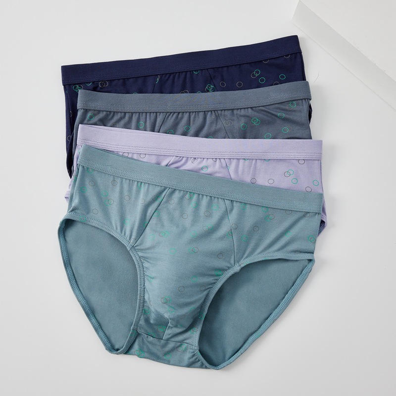 Underwear Men's Summer Modal Comfortable Breathable Moisture-Wicking Men's Briefs Soft High-Elastic Shorts for Teenagers