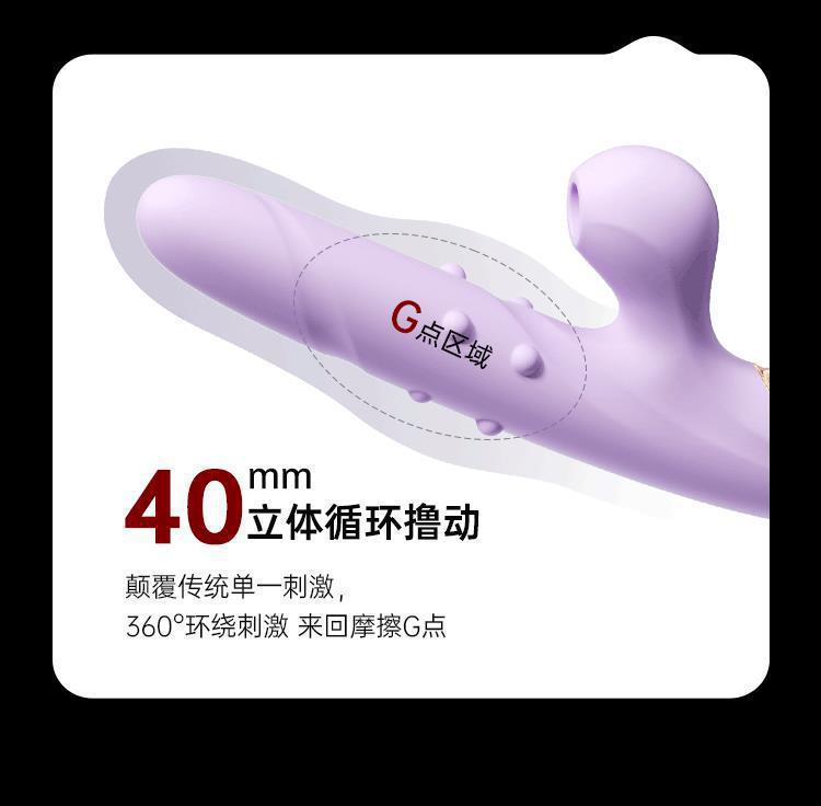 Ji Jinghong Bead Stick Telescopic Sucking Vibrator in Purple ABS and Liquid Silicone — detail image 19