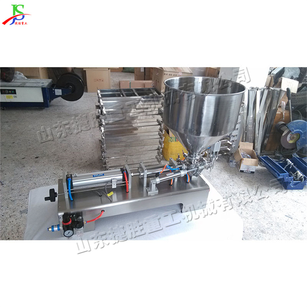 Máquina de llenado de pasta semiautomática pequeña máquina de enlatado de salsa de fábrica de alimentos equipo de embotellado de acero inoxidable para cosméticos
