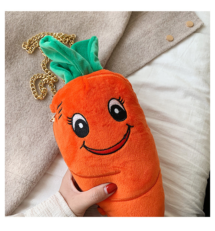 Cute Carrot Shoulder Messenger Plush Bag Wholesale Nihaojewelry display picture 40