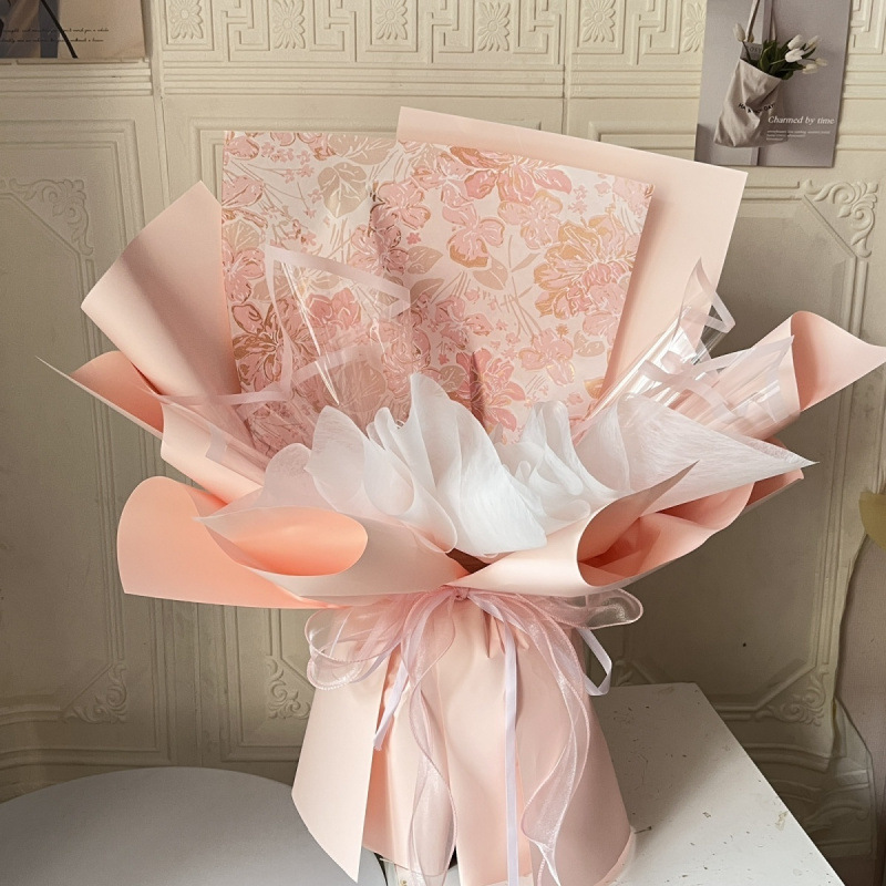 免包花束半成品包装diy花壳母亲节鲜花生日情人节七夕高级教师节