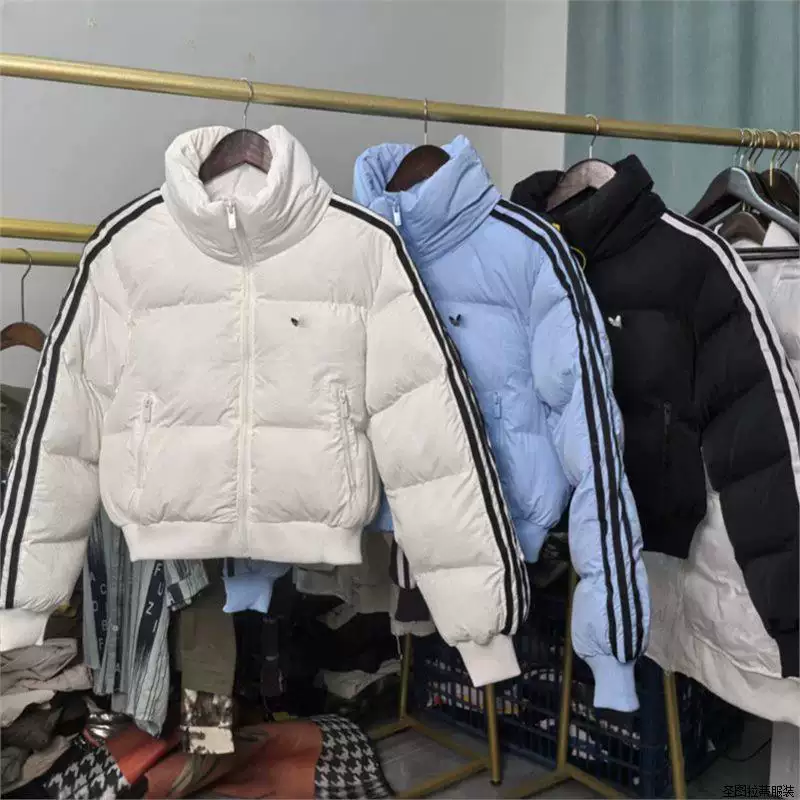 เสื้อโค้ทบุนวมสไตล์สปอร์ต คอตั้ง แถบข้าง