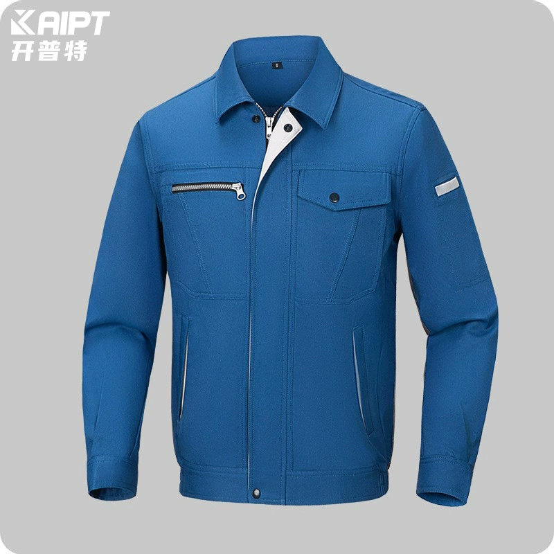 Трансграничная рабочая одежда, пальто с принтом, Мужская подходящая по цвету молния, куртка рабочего мастерской с длинными рукавами, Антистатическая Рабочая защитная одежда, Топ