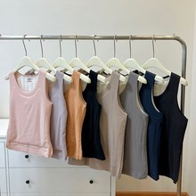 7A抗菌全羊毛无痕保暖背心秋冬简约百搭时尚新款女士双面磨毛上衣