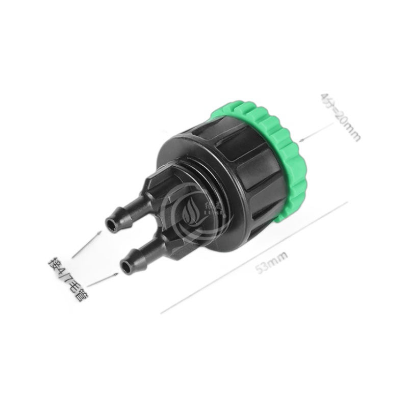 4 minutos 6 minutos diente giratorio doble cabeza 4 / 7 conector capilar grifo conector rápido accesorios de riego por goteo de micro-spray jardinería image 5