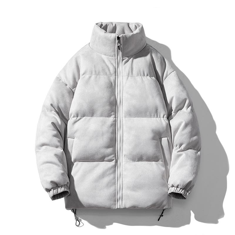 新款麂皮绒棉服男士棉袄潮流冬季日系宽松面包服时尚棉衣外套跨境|undefined