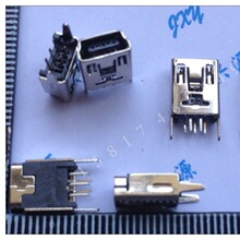 USB 迷你mini 5P母座插座 接口180度 插座母接口 直插式直插杆