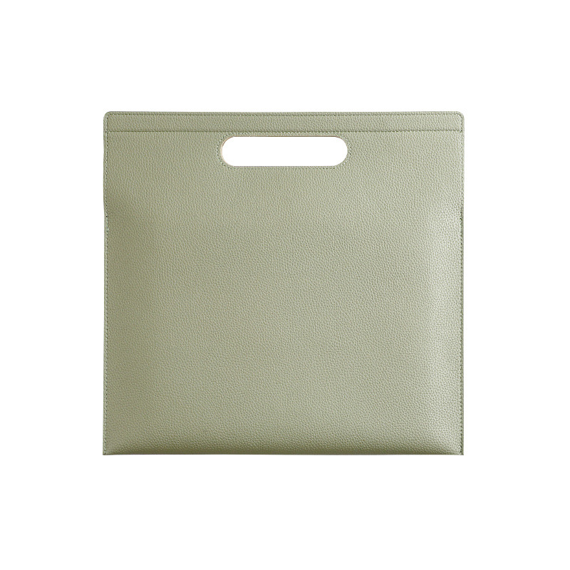 (2개) 국경을 넘은 가죽 서류 가방 대용량 자석 버클 사무 문서 데이터 보관 보관 가방 휴대용 비즈니스 서류 가방