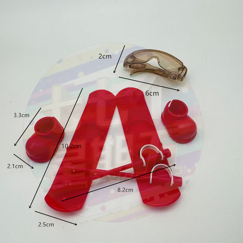 17cm Labubu10Cm Cotton Doll Dress-Up Ski Sled Windproof Goggles Snow Stick Shoes Boots Accessories