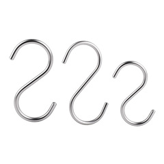 鋁合金S型掛鈎家用衣帽鈎不鏽鋼浴室廚房多功能收納掛鈎金屬S勾子