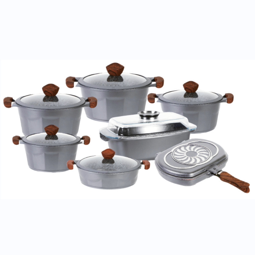 14PCS horno de inducción horno de cocina antiadherente general horno antiadherente mármol mayorista