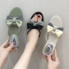 Summer slide, slippers, fashionable footwear with bow, 2023, plus size, loose fit, 2021 collection